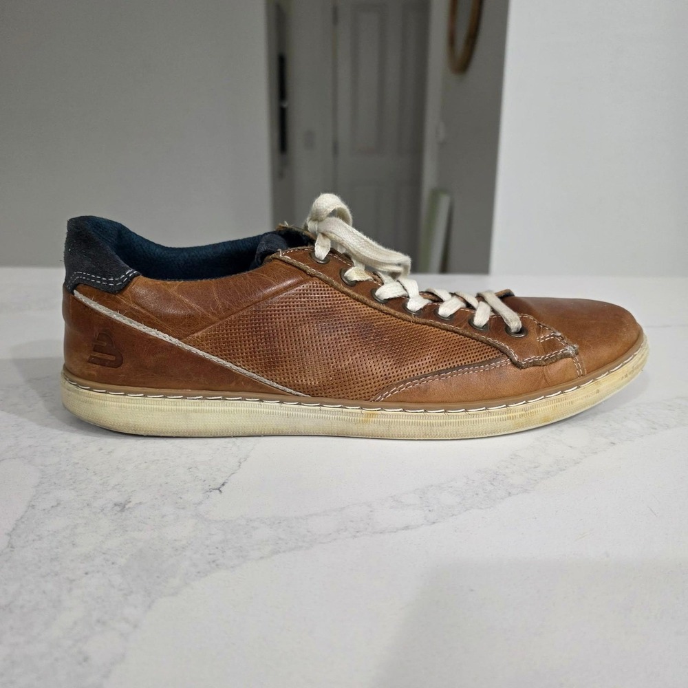 Bullboxer Men's Size 13 Brown Leather Low Top Lace Up Sneakers Portugal